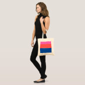 Personalisiertes modernes Farblockmuster Tragetasche (Vorderseite (Model))