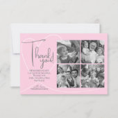 Personalisiertes modernes Foto Collage Vielen Dank Dankeskarte (Vorderseite)