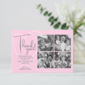 Personalisiertes modernes Foto Collage Vielen Dank Dankeskarte (Stehend Vorderseite)