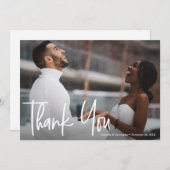 Personalisiertes modernes Foto Hochzeit Dankeschön Dankeskarte (Vorne/Hinten)