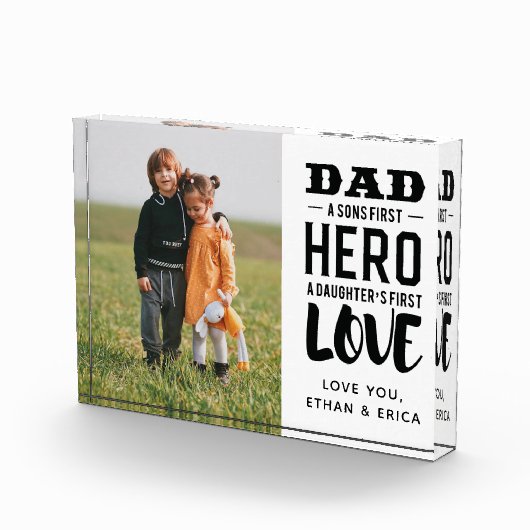 Personalisiertes modernes Foto Plaque (Rechts)