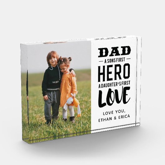 Personalisiertes modernes Foto Plaque (Links)