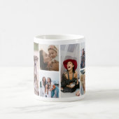 Personalisiertes modernes Fotocollage-Geschenk Kaffeetasse (Mittel)