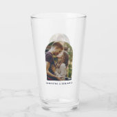 Personalisiertes modernes Fotogeschenk Glas (Rückseite)