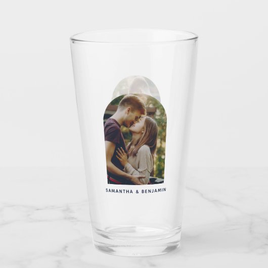 Personalisiertes modernes Fotogeschenk Glas (Vorderseite)