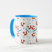 Personalisiertes modernes Fox-Waldland-Muster Tasse (Vorderseite Links)
