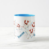Personalisiertes modernes Fox Woodland Muster Tasse (Zentrum)