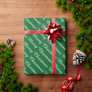 Personalisiertes modernes frohes Weihnachten Dunke Geschenkpapier