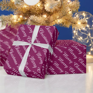 Personalisiertes modernes frohes Weihnachten Wein  Geschenkpapier