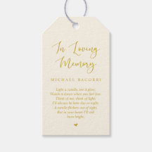 Personalisiertes, modernes Gelbgold, Beerdigungsse