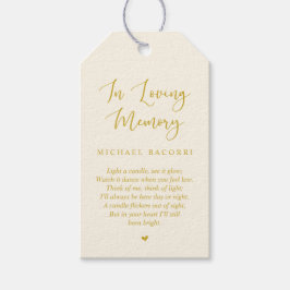 Personalisiertes, modernes Gelbgold, Beerdigungsse Geschenkanhänger