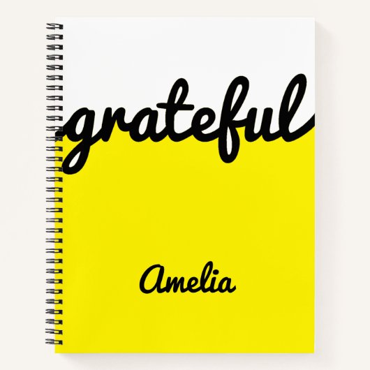 Personalisiertes, modernes Gelbschwarz Notizblock (Vorderseite)