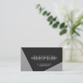 Personalisiertes, modernes Grau-Monogramm Empfehlungskarte (Stehend Vorderseite)