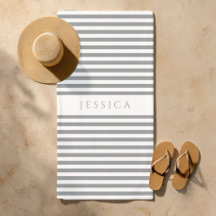 Personalisiertes modernes graues Streifenmuster