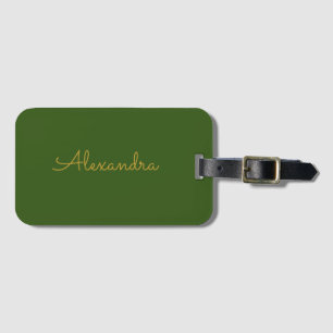 Personalisiertes, modernes Green Gold Gepäckanhänger