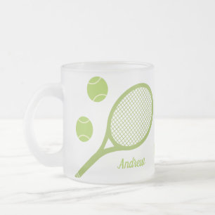 Personalisiertes, modernes Green Tennis Ball Racke Mattglastasse