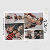 Personalisiertes modernes Großvater | 6 FOTO Golfhandtuch (Horizontal)