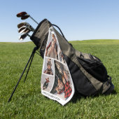 Personalisiertes modernes Großvater | 6 FOTO Golfhandtuch (Gras)