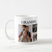 Personalisiertes modernes Großvater | 6 FOTO Kaffeetasse (Links)