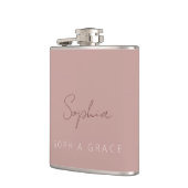 Personalisiertes, modernes, handgeschriebenes Skri Flachmann (Links)