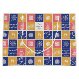 Personalisiertes modernes handgezeichnetes bunter  große geschenktüte