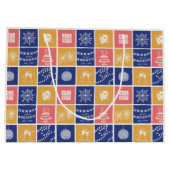 Personalisiertes modernes handgezeichnetes bunter  große geschenktüte (Rückseite)