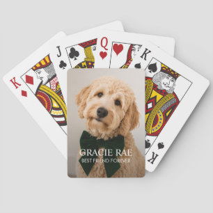Personalisiertes modernes Haustier-Hund-Foto Spielkarten