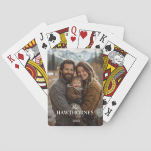 Personalisiertes modernes klassisches Familienname Spielkarten