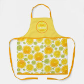 personalisiertes, modernes Lemonmuster Schürze (Vorderseite)