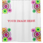 Personalisiertes, modernes Mandala-Design Duschvorhang (Vorderseite)