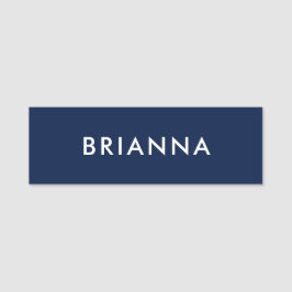 Personalisiertes modernes minimalistisches Blau Pr Namensschild