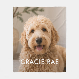 Personalisiertes modernes minimalistisches Haustie Fleecedecke