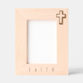 Personalisiertes, modernes Minimalistisches Kreuz Geätzte Rahmen (Vorderseite)