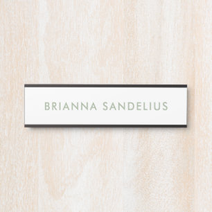 Personalisiertes modernes minimalistisches Salbeig Türschild
