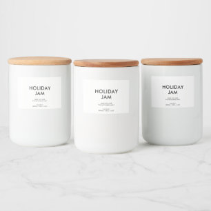 Personalisiertes modernes minimalistisches selbstg lebensmitteletikett