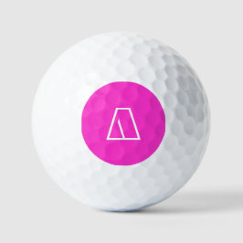 Personalisiertes, modernes Monogramm, heißes Rosa Golfball