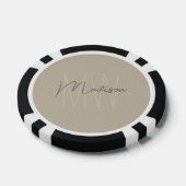Personalisiertes modernes Monogramm Pokerchips (Einzeln)