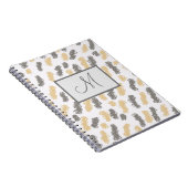 Personalisiertes modernes NotebookTaupe Gray Swish Notizblock (Rechte Seite)