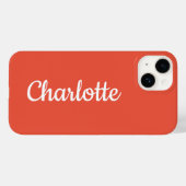 Personalisiertes modernes Orange Case-Mate iPhone Hülle (Rückseite (Horizontal))