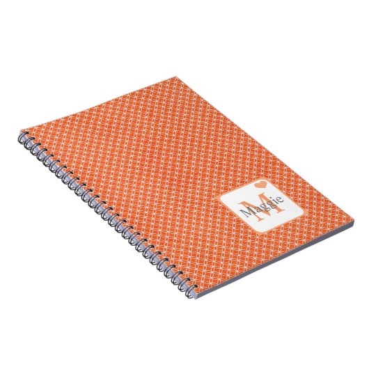 Personalisiertes, modernes Pfirsichdesign Notizblock (Rechte Seite)