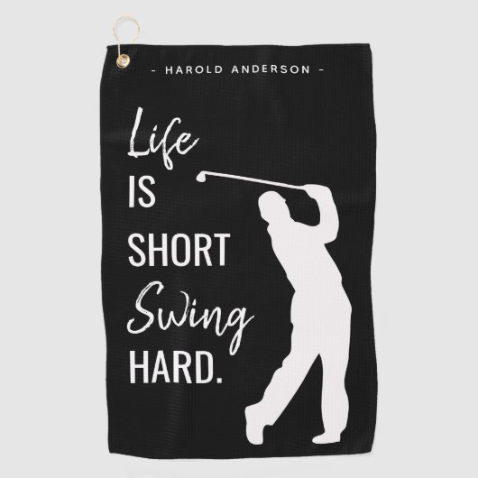 Personalisiertes, modernes Preisangebot Golfhandtuch (Vorderseite)