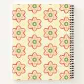 Personalisiertes modernes Retro-Monogramm-Notebook Notizblock (Rückseite)