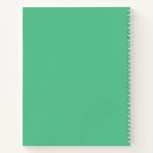 Personalisiertes, modernes Rezept Journal Green Notizblock (Rückseite)