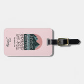 Personalisiertes, modernes Rosa Shakespeare-Zitat Gepäckanhänger (Vorderseite horizontal)