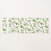 Personalisiertes, modernes rosa Tulip-Muster Yogamatte (Vorderseite (Horizontal))