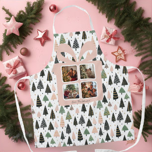 Personalisiertes modernes rosa Weihnachten  Schürze