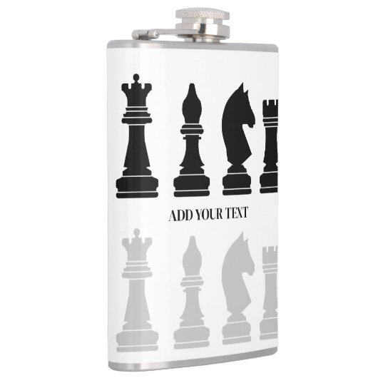 Personalisiertes modernes Schachspiel Flachmann (Rechts)