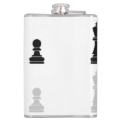 Personalisiertes modernes Schachspiel Flachmann (Rückseite)