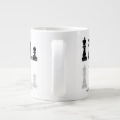 Personalisiertes modernes Schachspiel Jumbo-Tasse (Rückseite)