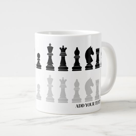 Personalisiertes modernes Schachspiel Jumbo-Tasse (Vorderseite Rechts)